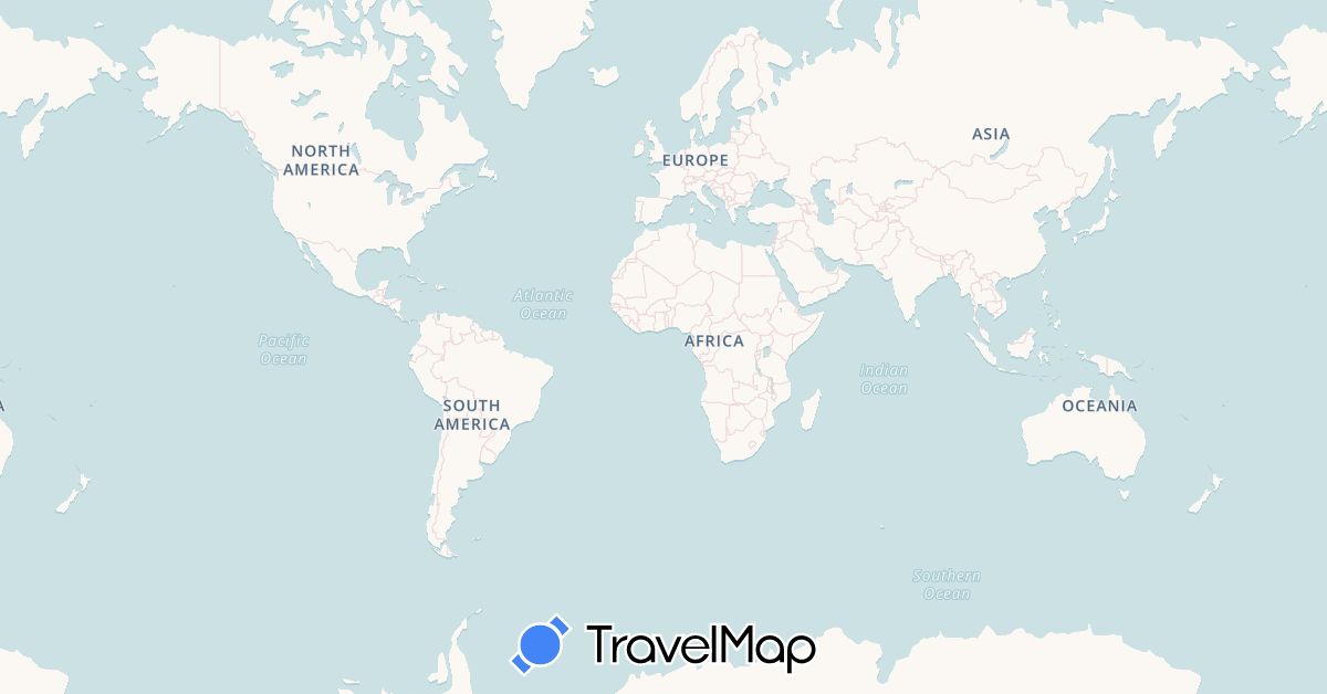 TravelMap itinerary: sailboat in Antigua and Barbuda, Netherlands Antilles, Aruba, Belgium, Colombia, Curaçao, Dominica, Spain, France, United Kingdom, Guadeloupe, Saint Lucia, Saint Martin, Martinique, Panama, French Polynesia, Portugal, Saint Vincent and the Grenadines (Europe, North America, Oceania, South America)